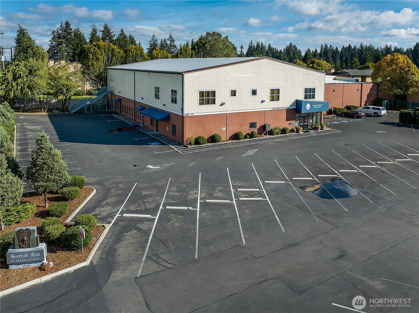 1207 North 152nd Street, Unit B Shoreline, WA 98133 - Photo 9 of 11 an aerial view of a house with a yard