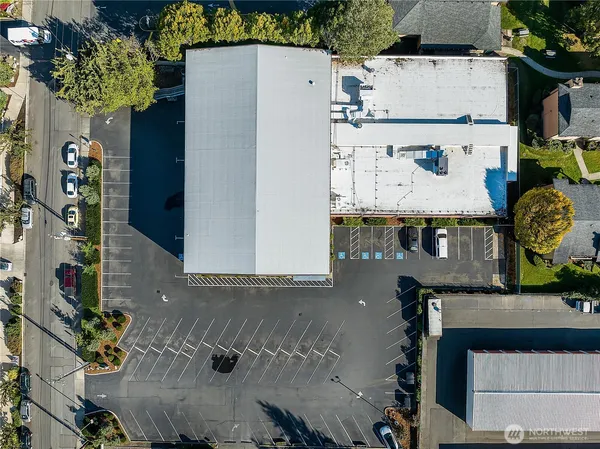 an aerial view of residential house with outdoor space