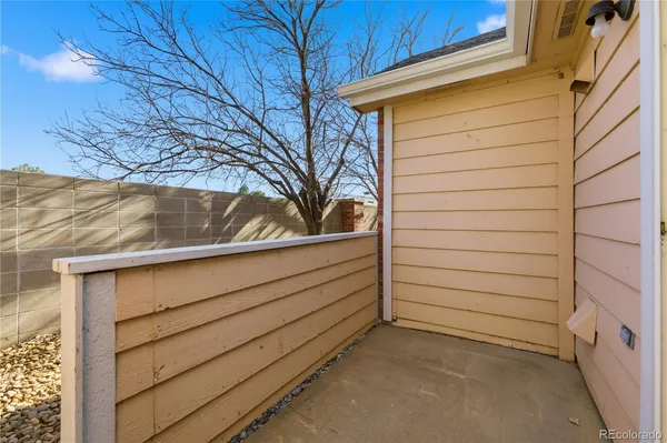 a view of a wooden door