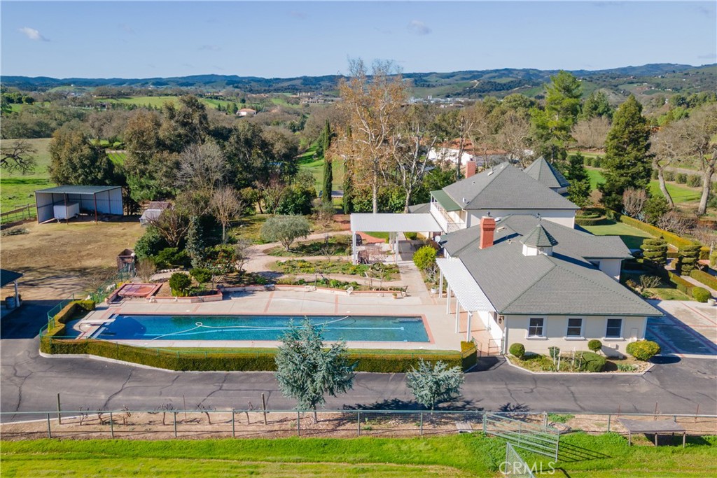 1655 Barley Grain Road Paso Robles, CA 93446 - Photo 41 of 62 Looking from the pastures toward the home, pool and hills beyond
