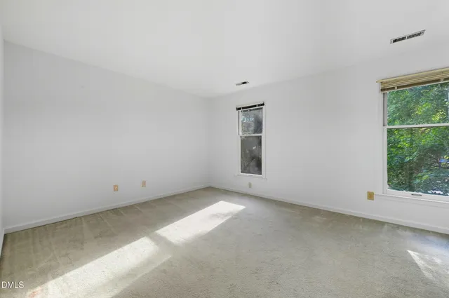 an empty room with a window