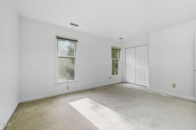 an empty room with a window