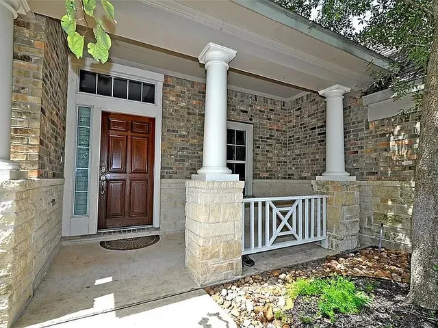 front view of a house with a porch