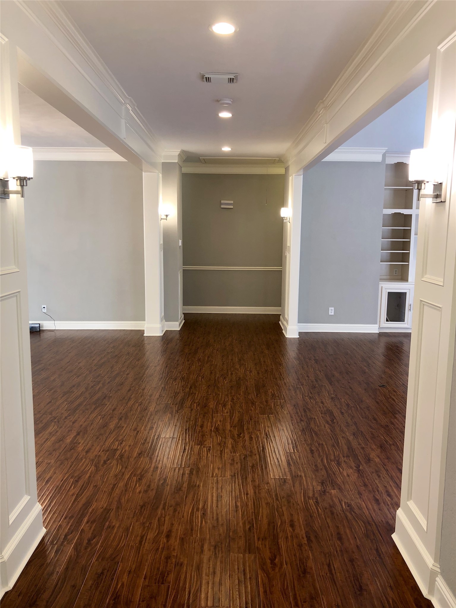 10310 Chevy Chase Drive Houston, TX 77042 - Photo 17 of 36 a view of hallway with wooden floor