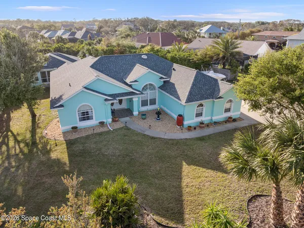 an aerial view of multiple house