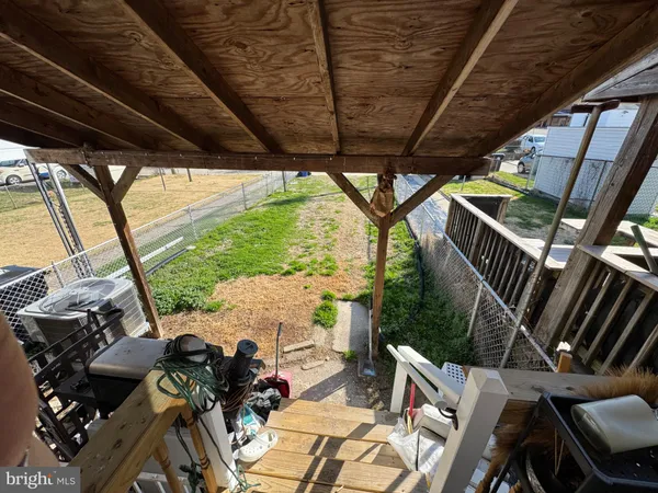 a view of porch with seating space