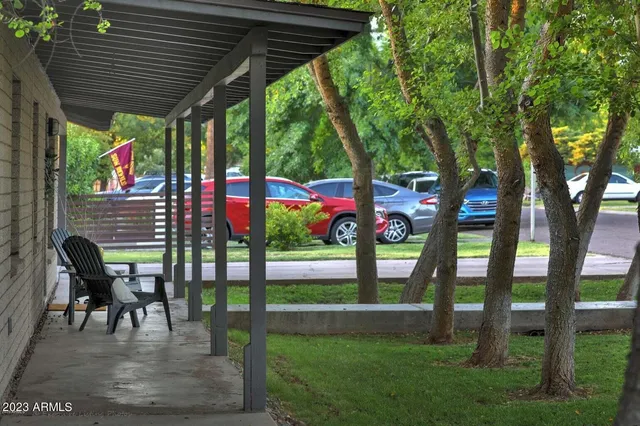 a view of outdoor seating