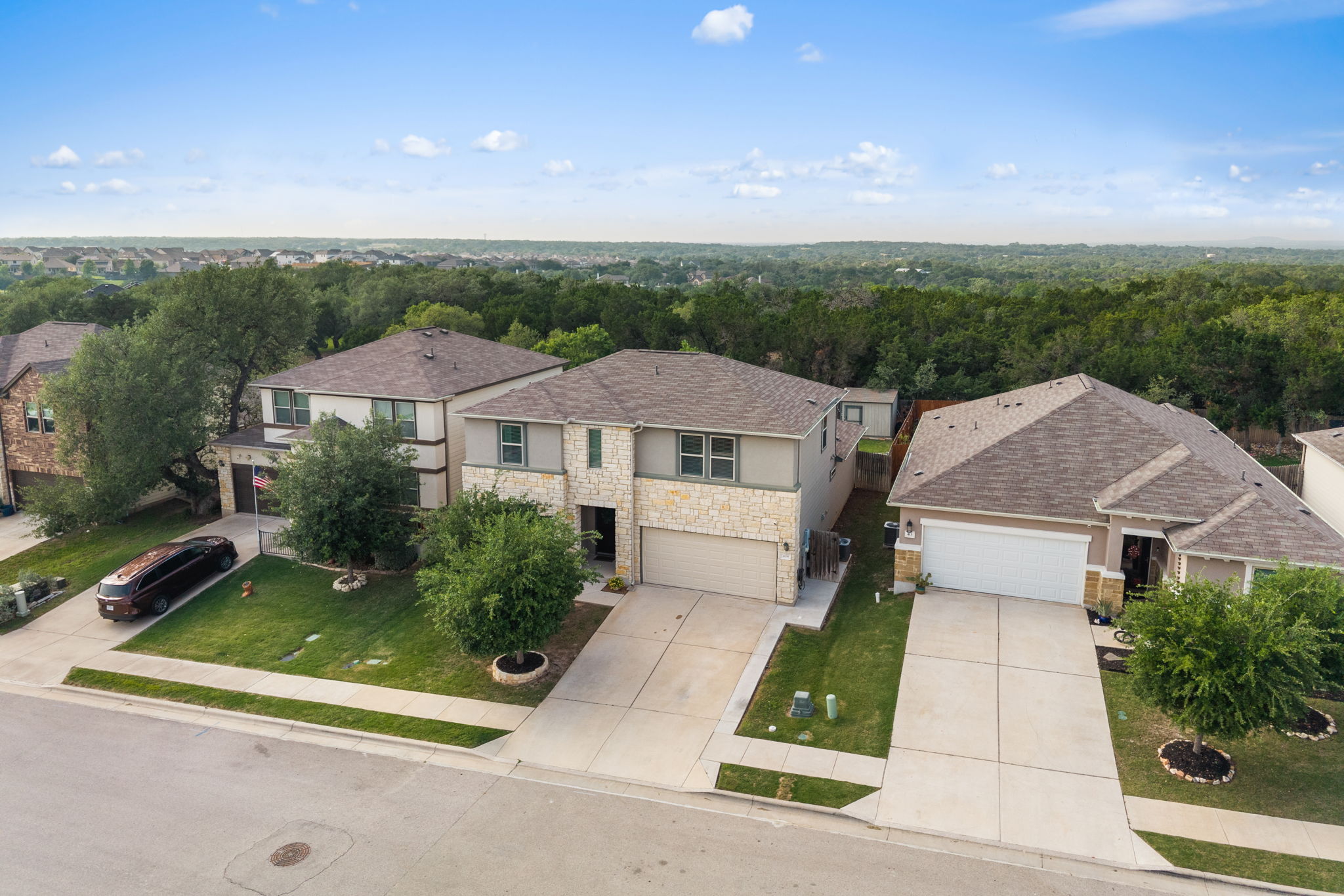 409 Limestone Road Liberty Hill, TX 78642 - Photo 2 of 35 an aerial view of a house