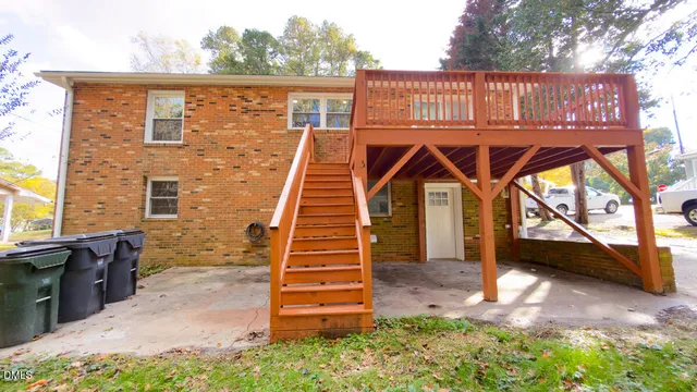 a view of front door of house