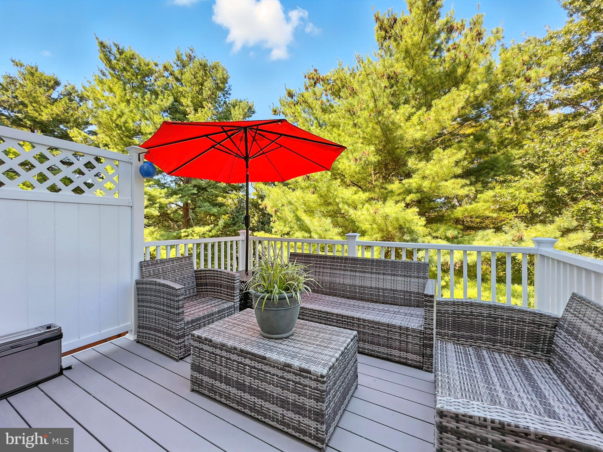 25744 Woodfield Road Damascus, MD 20872 - Photo 19 of 43 Charming deck oasis with vibrant umbrella.