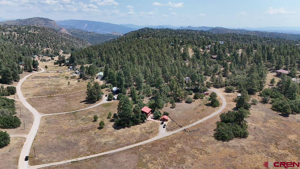 1310 Meadow Road Durango, CO 81303 - Photo 10 of 45 an aerial view of residential house with an outdoor space and seating