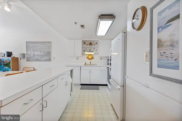 a kitchen with a sink a stove and refrigerator