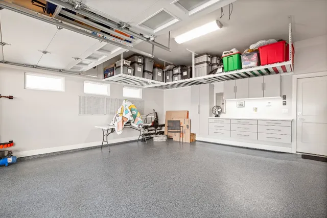 a view of storage and utility room with toys
