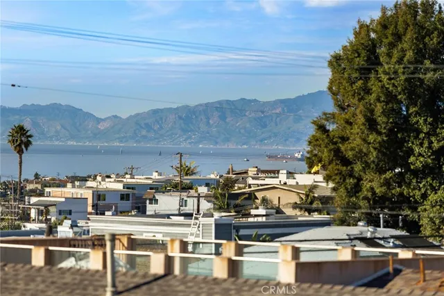 an aerial view of a house with kitchen
