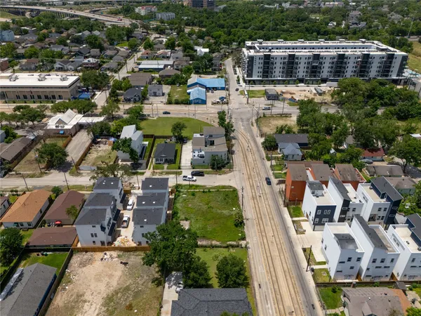 an aerial view of multiple house