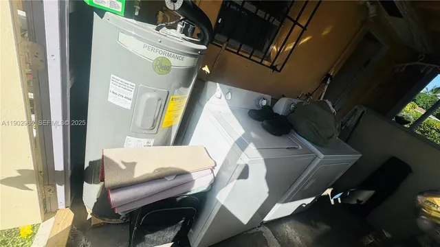 a view of furniture and utility room