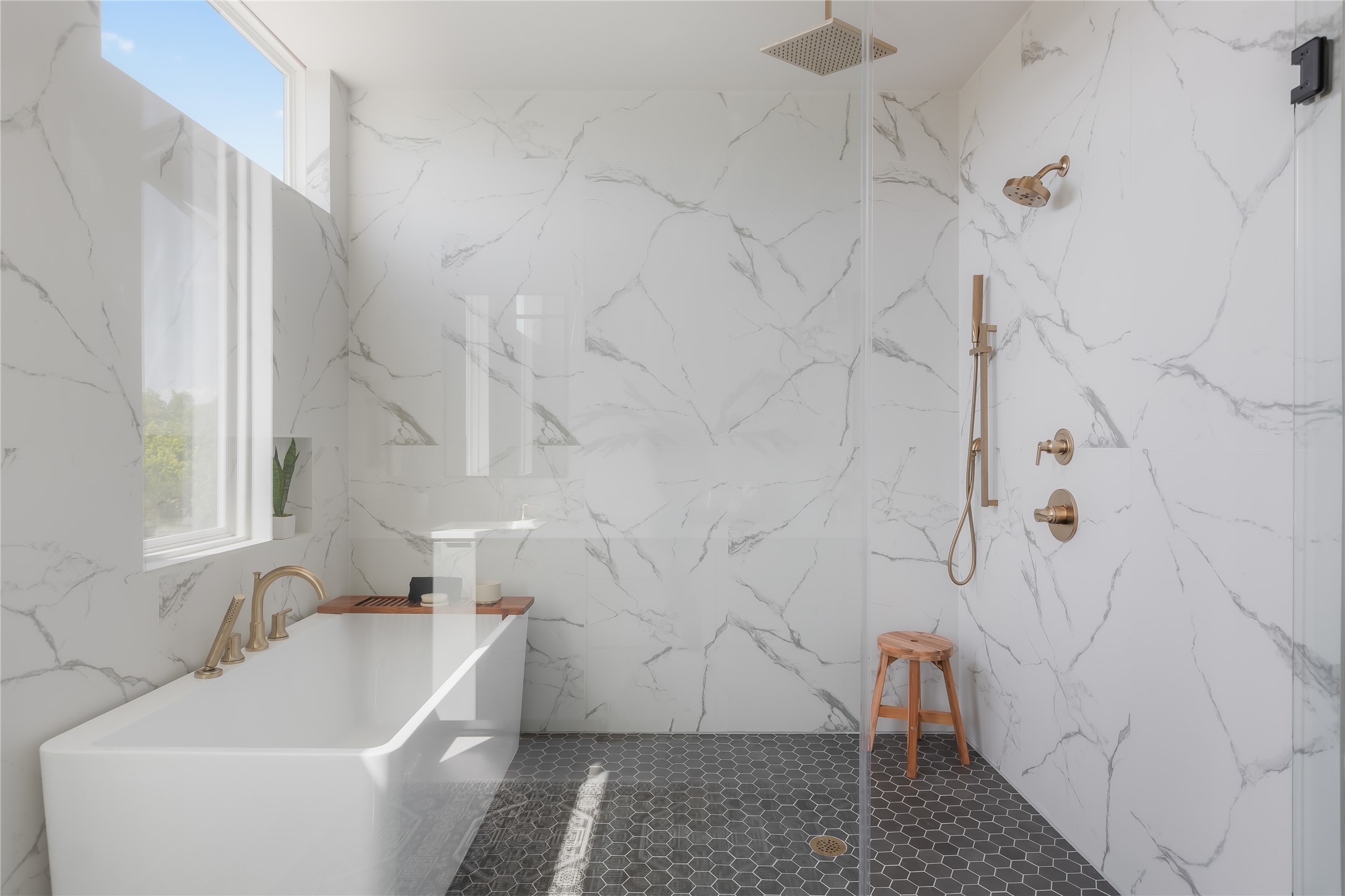 7809 Old Bee Caves Road, Unit 16 Austin, TX 78735 - Photo 13 of 20 a bathroom with a sink and bathtub with shower