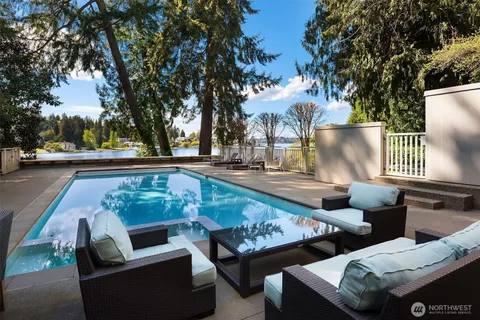 a view of outdoor space with seating