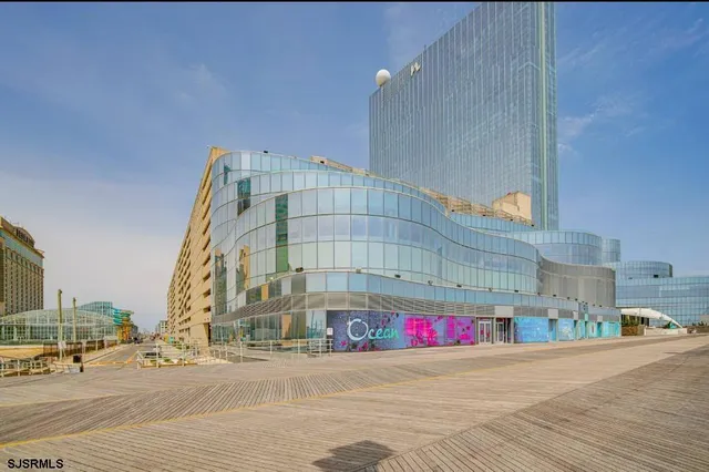 a view of a building with a street