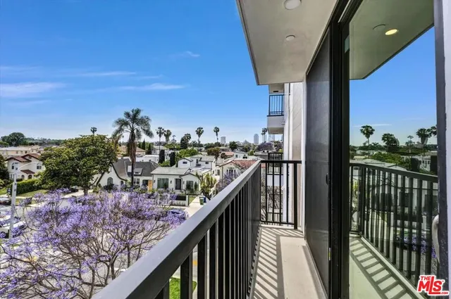 a city view from a balcony