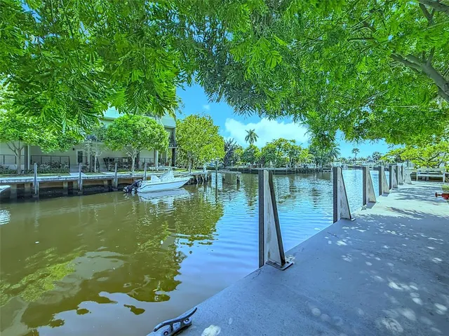 a view of a lake with a house