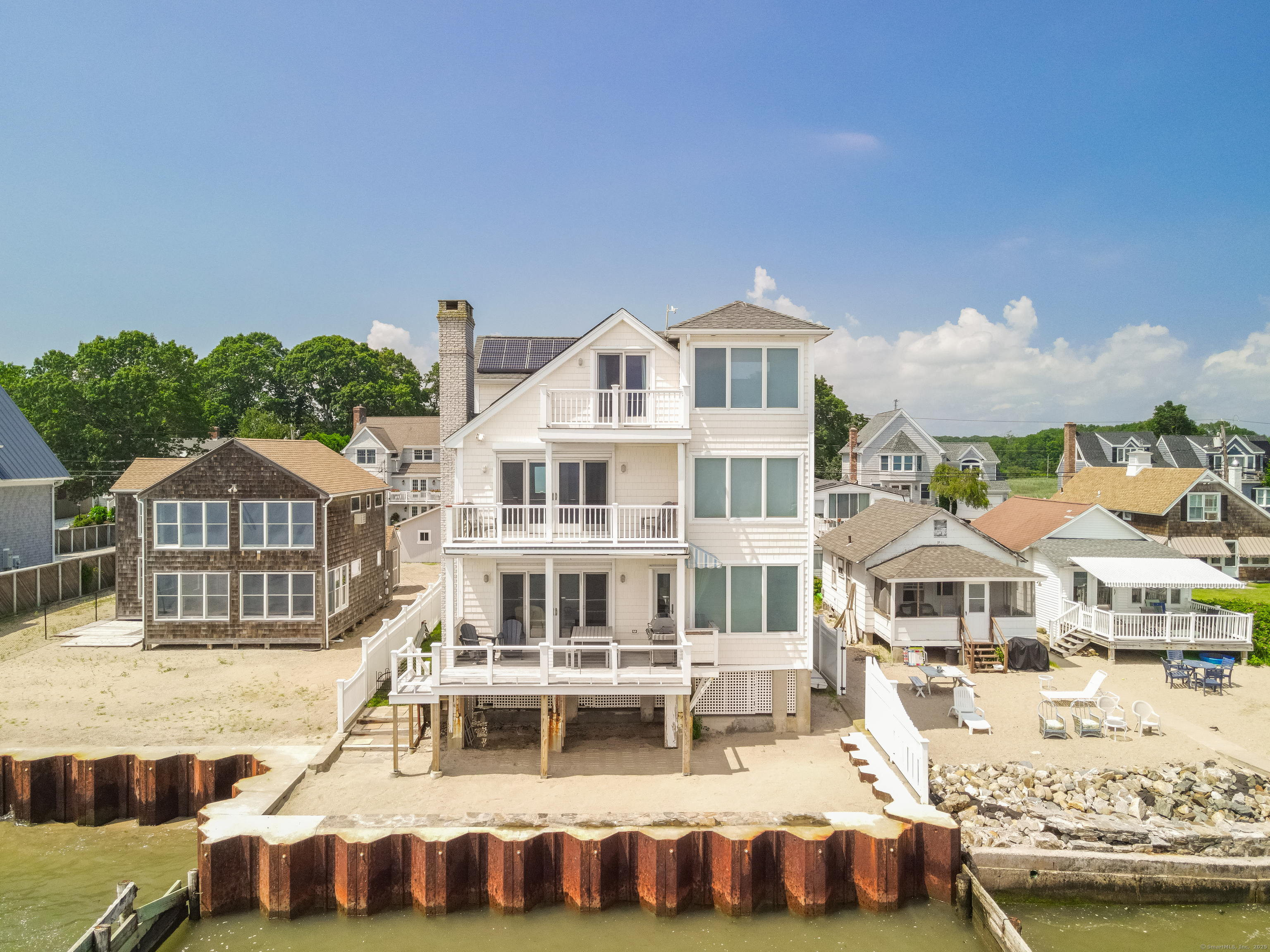 167 Shore Road Clinton, CT 06413 - Photo 38 of 40 Beachfront views of Duck Island and Long Island Sound.
