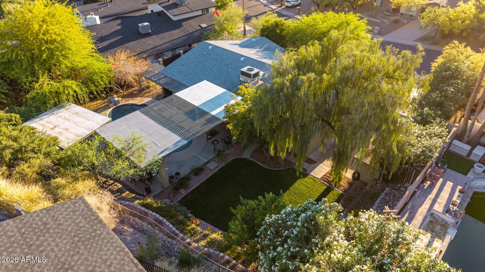 7657 North 22nd Street Phoenix, AZ 85020 - Photo 61 of 76 an aerial view of a house with a yard