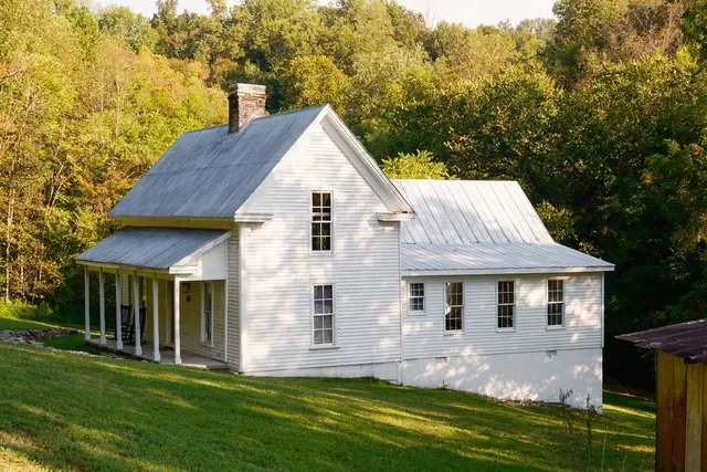 a view of lake and mountain