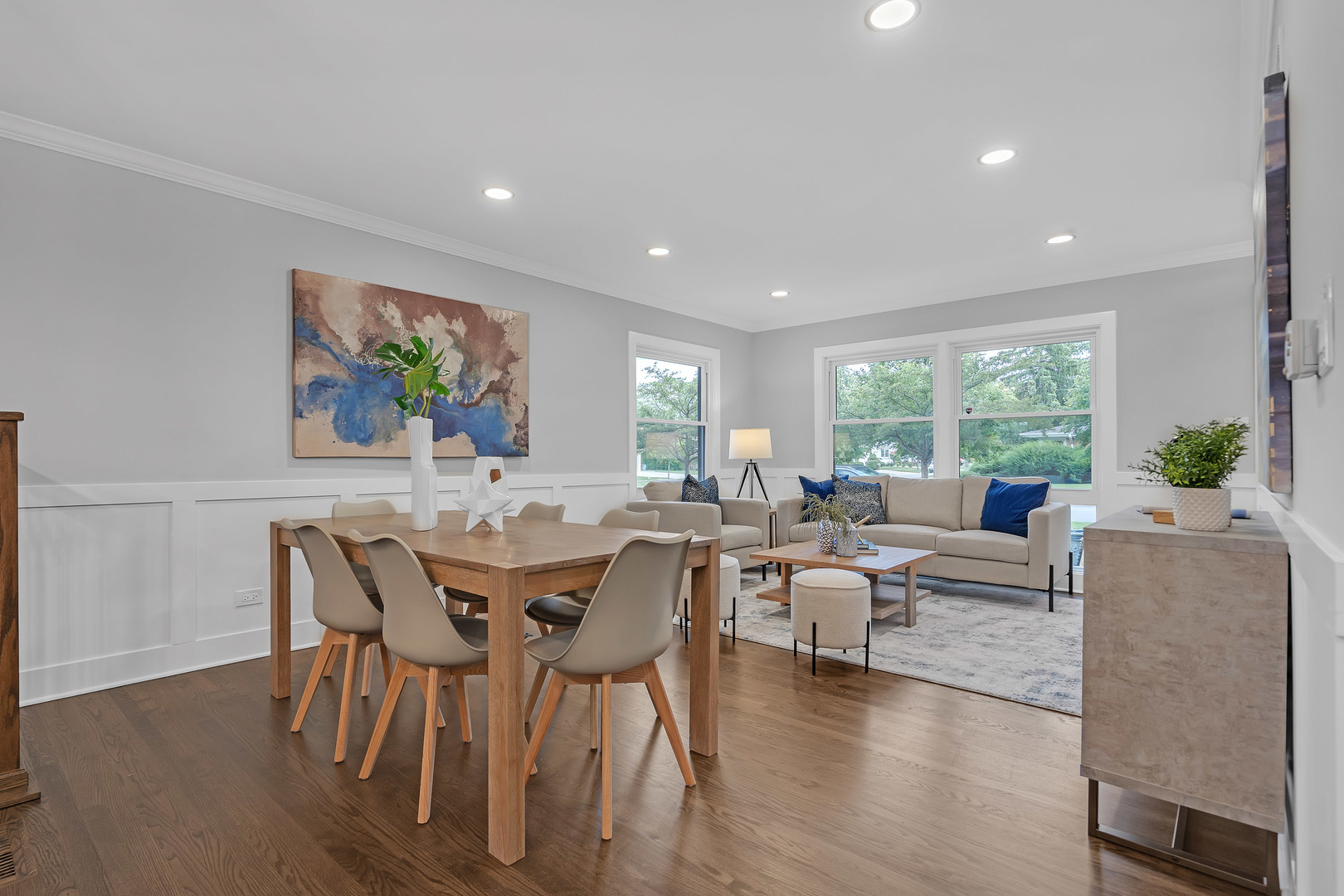 1844 Everett Avenue Des Plaines, IL 60018 - Photo 8 of 31 a view of a dining room with furniture window and wooden floor