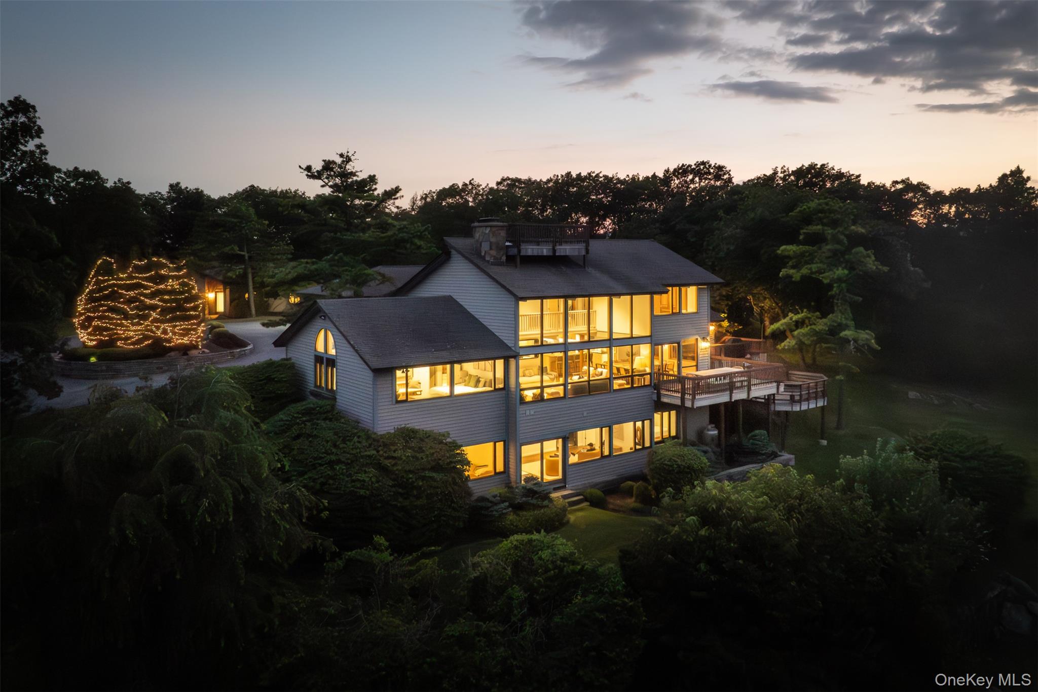 12 Mountain Brook Road Cornwall, NY 12518 - Photo 4 of 50 Back of property at dusk featuring a balcony