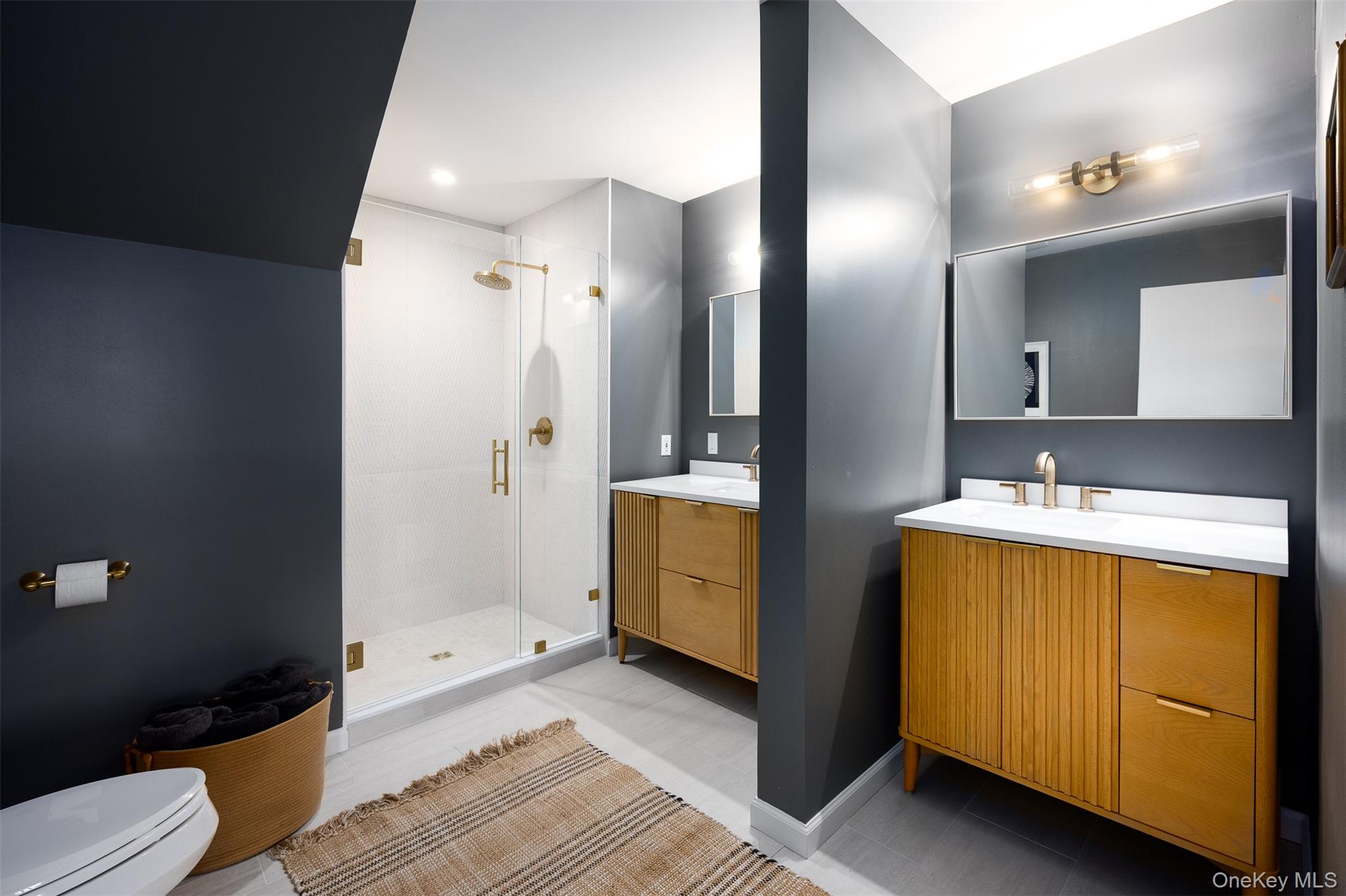12 Mountain Brook Road Cornwall, NY 12518 - Photo 43 of 50 Full bathroom featuring a shower stall, vanity, and tile patterned flooring