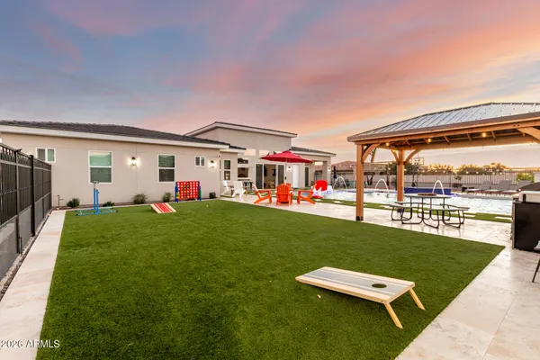a view of swimming pool from a patio