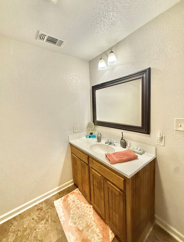 281 Oak Road Harper, TX 78631 - Photo 10 of 22 a bathroom with a sink and a mirror