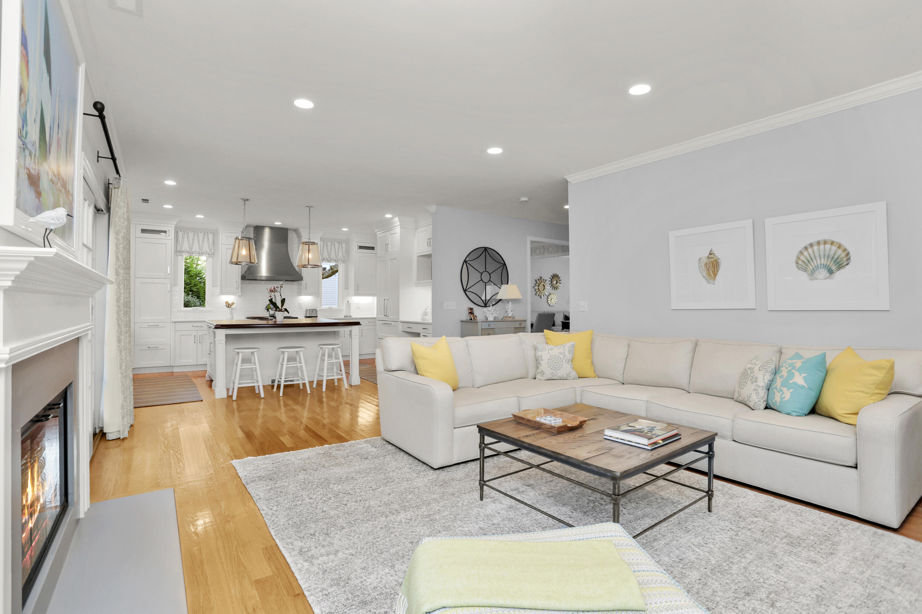 12 Richmond Road Norwalk, CT 06853 - Photo 17 of 40 a living room with furniture and a fireplace