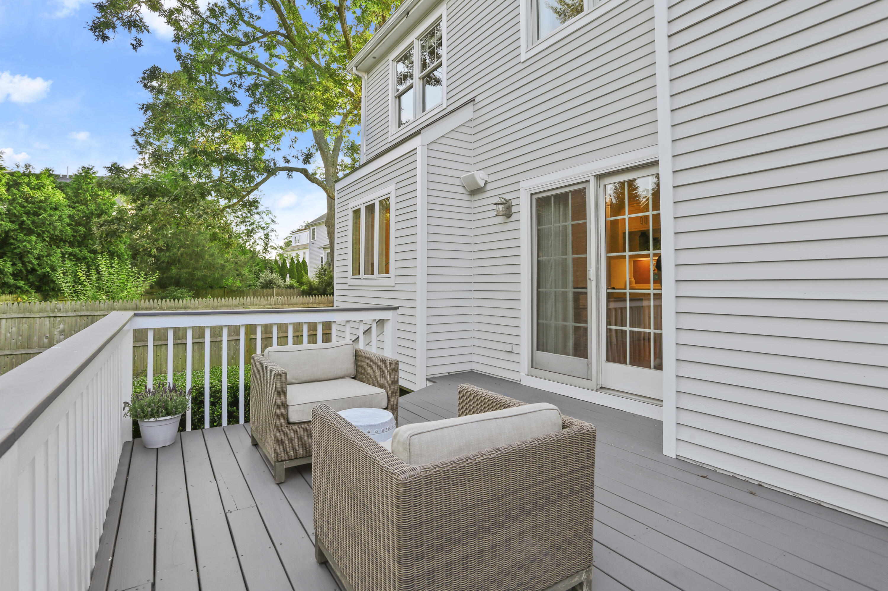 12 Richmond Road Norwalk, CT 06853 - Photo 32 of 40 a view of a house with a wooden deck