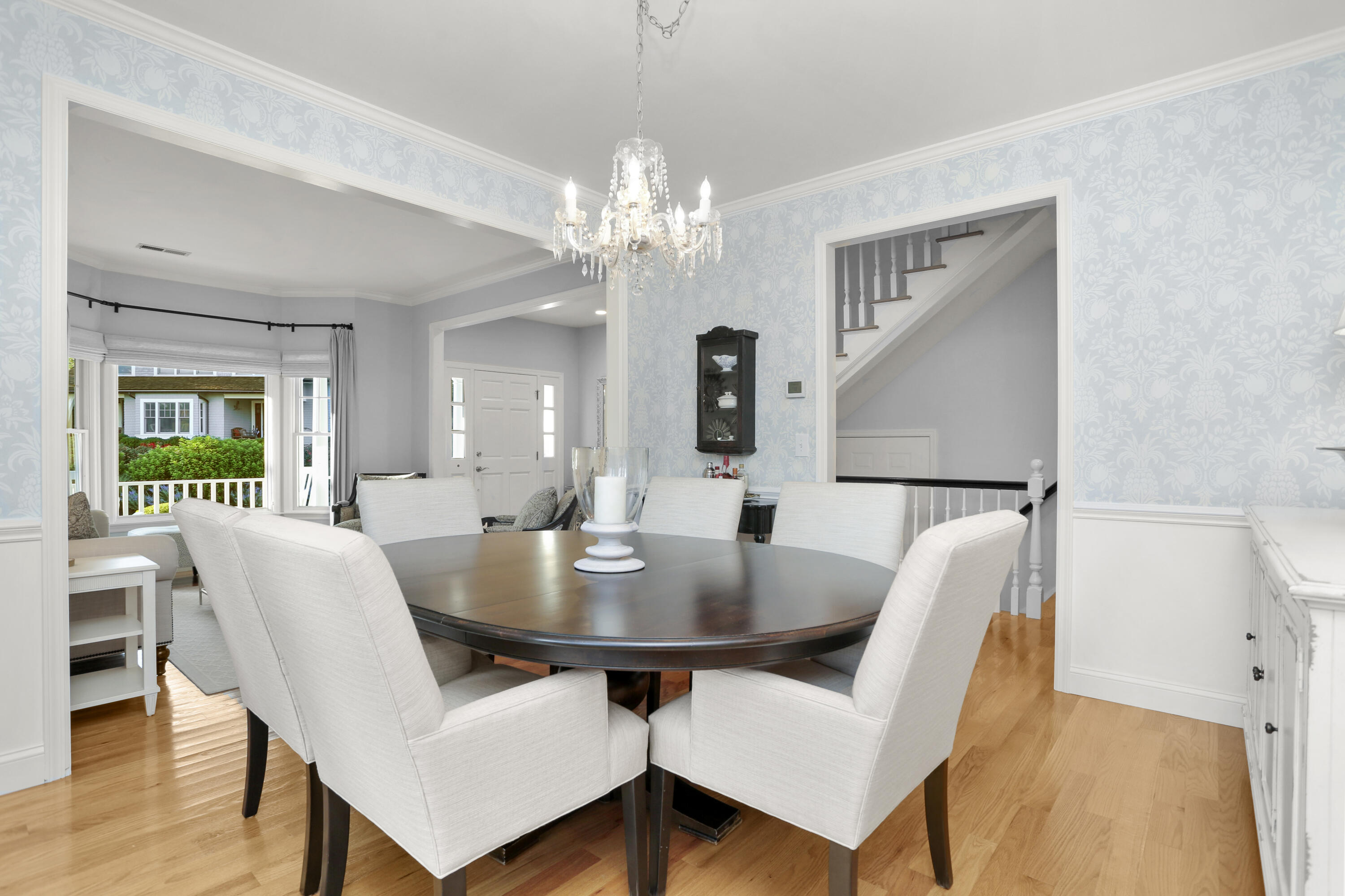 12 Richmond Road Norwalk, CT 06853 - Photo 9 of 40 a view of a dining room with furniture and wooden floor