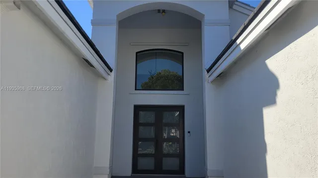 a view of front door