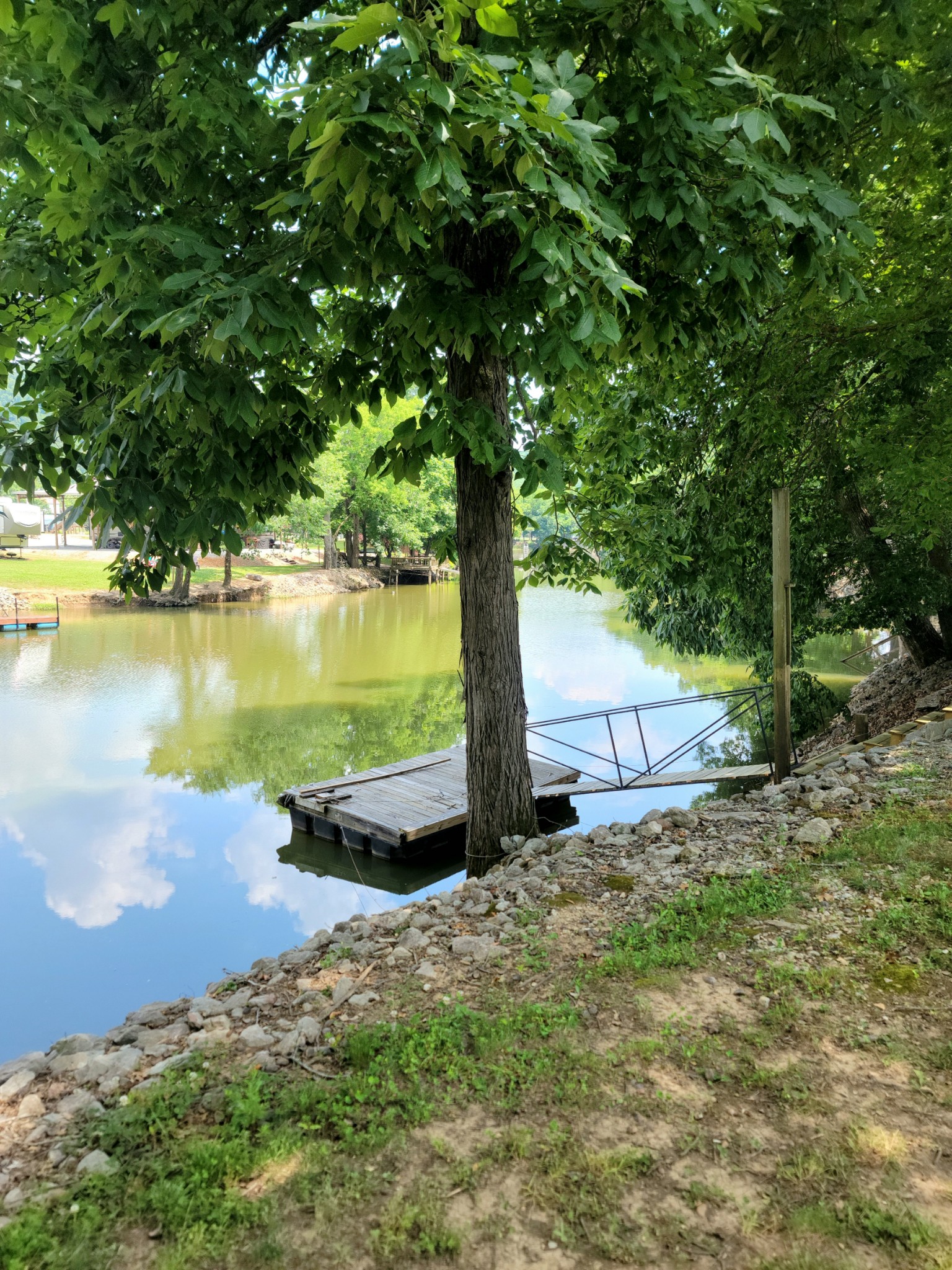 485 Creekside View Lane Decaturville, TN 38329 - Photo 14 of 31 a view of a lake with a yard