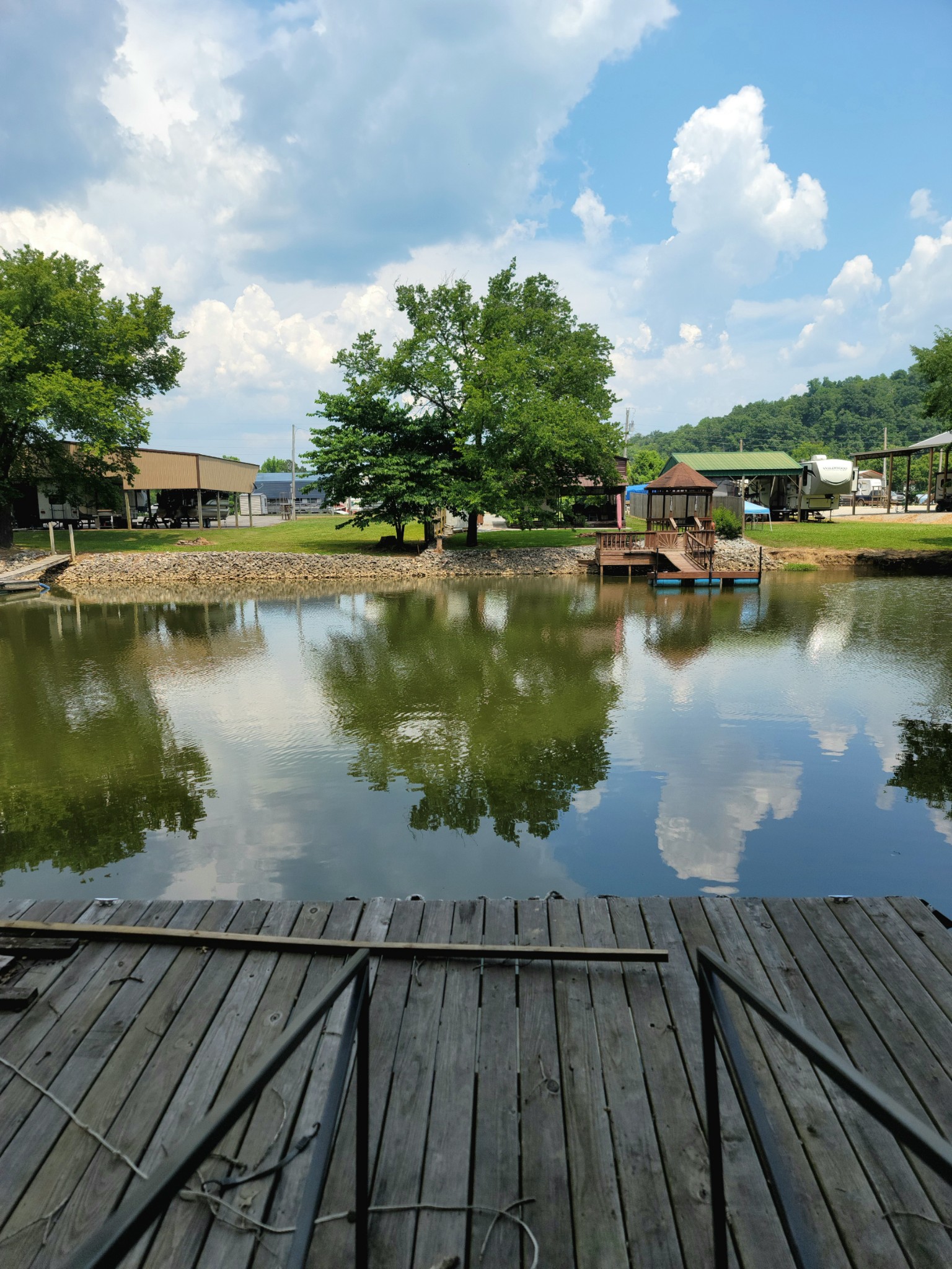 485 Creekside View Lane Decaturville, TN 38329 - Photo 21 of 31 a view of a lake from a balcony