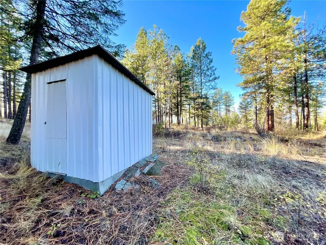a view of a wooden door