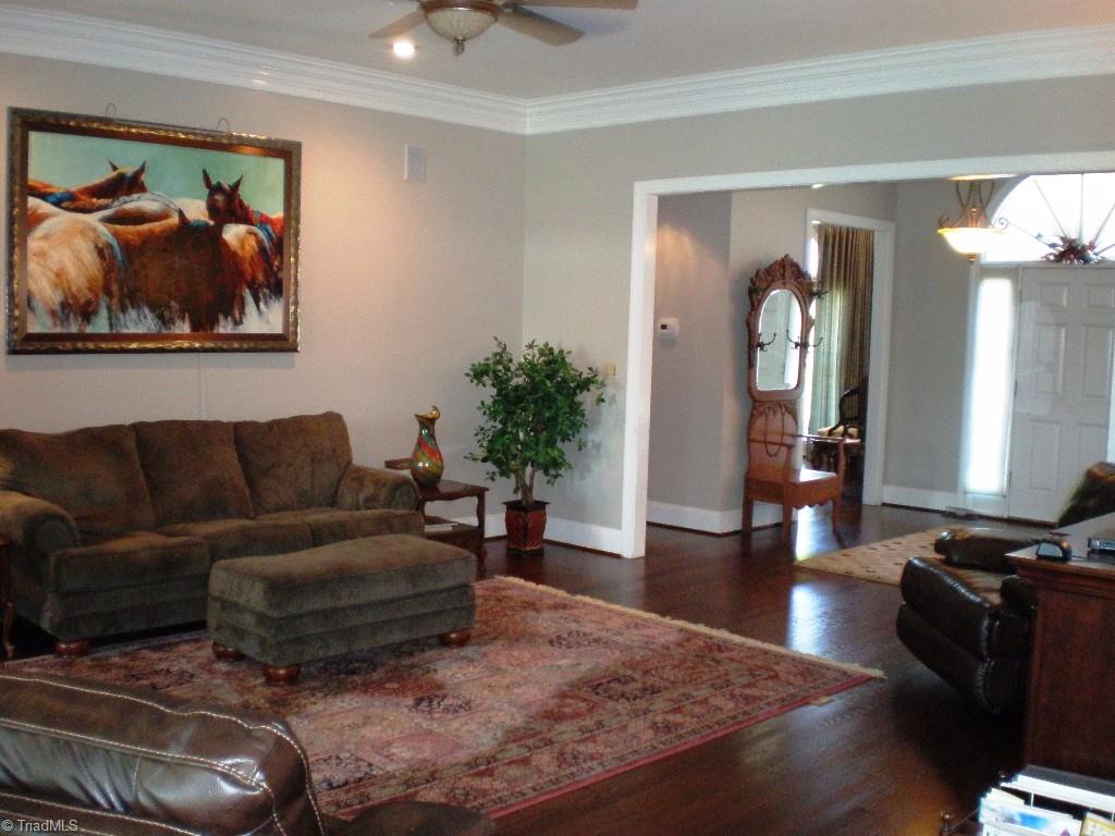 8506 Case Ridge Drive Oak Ridge, NC 27310 - Photo 30 of 30 Open Floor Plan with High Ceilings, Custom Mouldings, and Newly Refinished Hardwoods