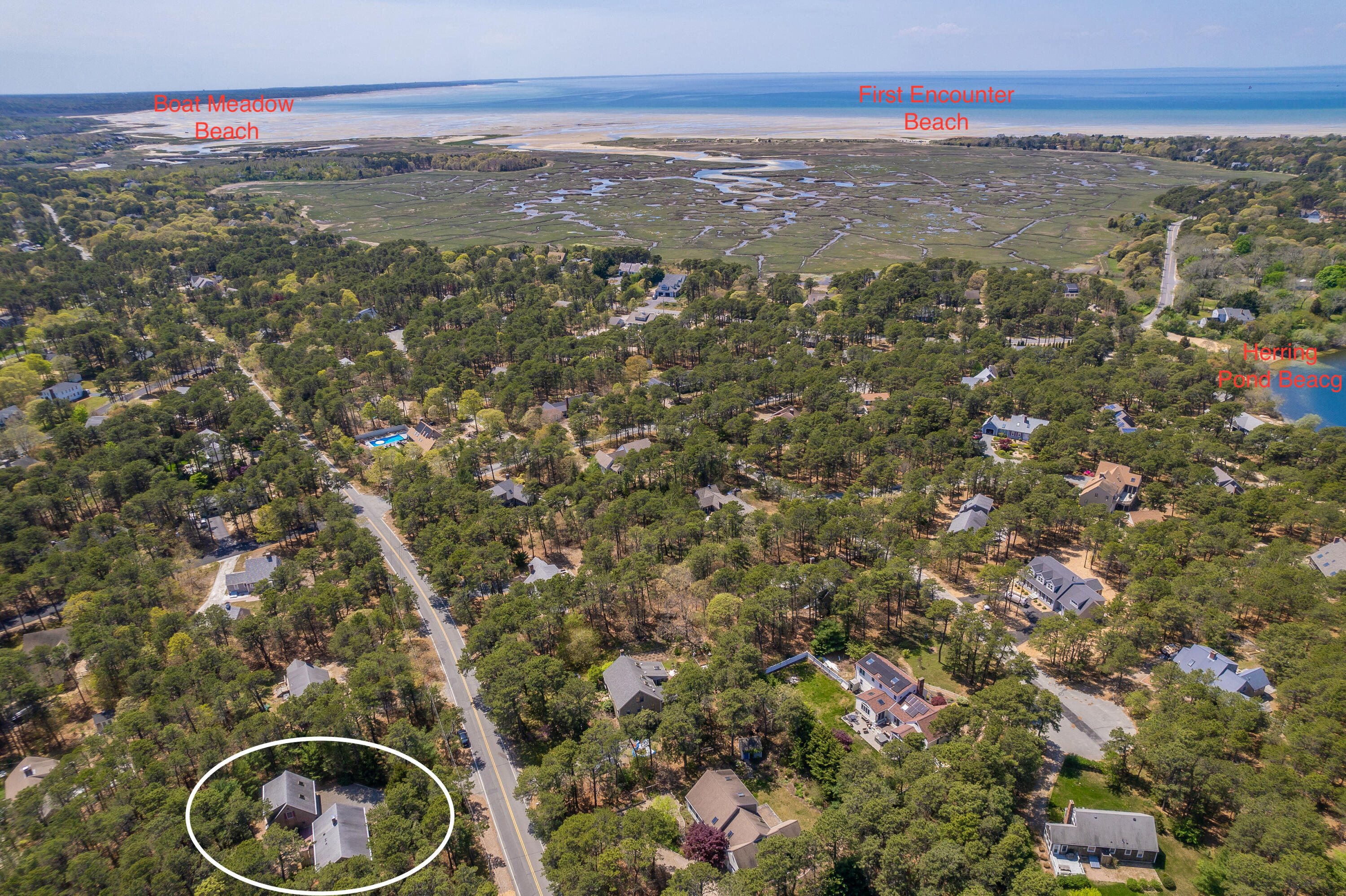 1500 Bridge Road Eastham, MA 02642 - Photo 4 of 41 a view of a city with an outdoor space