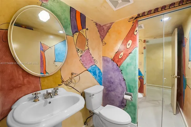 a view of a building with a swimming pool