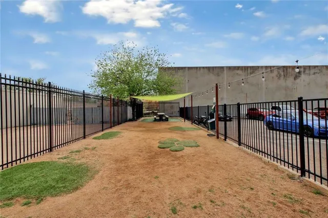 a view of a backyard