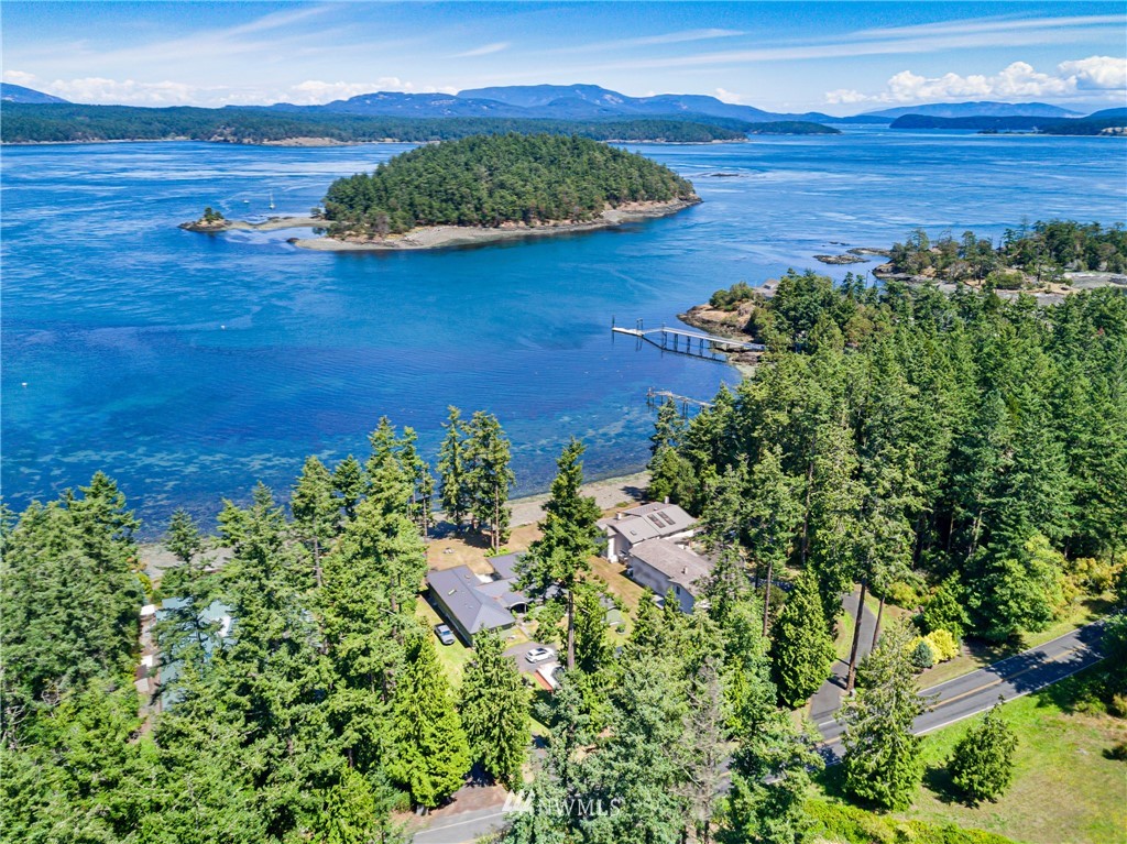 2461 Turn Point Road Friday Harbor, WA 98250 - Photo 19 of 25 an aerial view of a house with a lake view