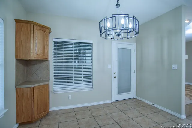 a view of livingroom with chandelier
