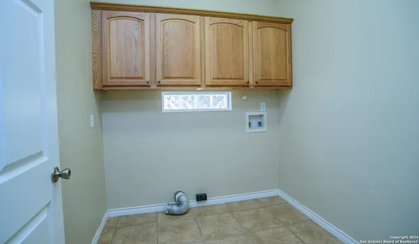 a view of storage and utility room with empty racks