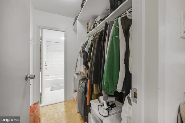 a view of a walk in closet