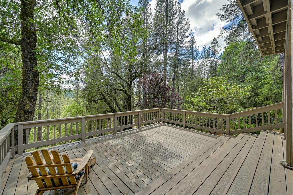 3971 Donner Trail Placerville, CA 95667 - Photo 15 of 78 a view of balcony with wooden floor and outdoor seating