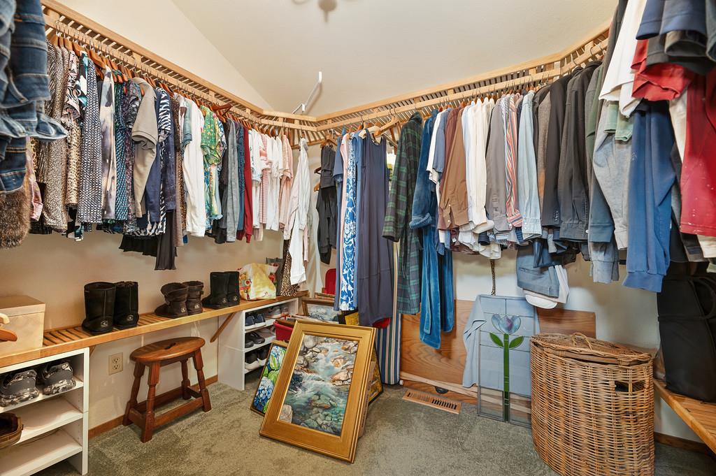 3971 Donner Trail Placerville, CA 95667 - Photo 36 of 78 a view of walk in closet with clothes and shoes